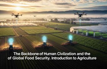 The Backbone of Human Civilization and the Future of Global Food Security Farmer working in a green rice field using traditional farming methods