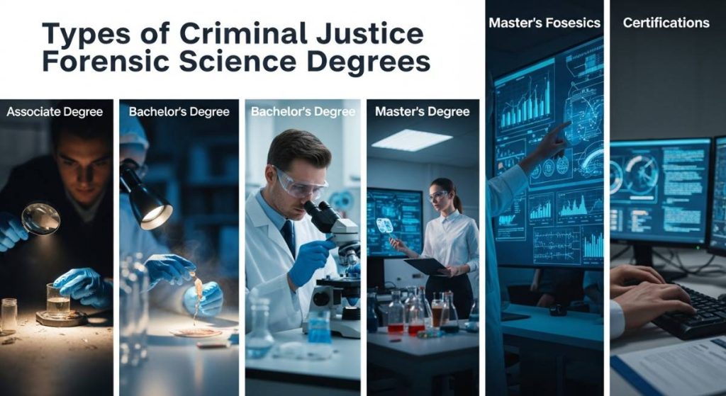 Not all forensic science degrees are the same. Students can choose different educational paths depending on career goals,