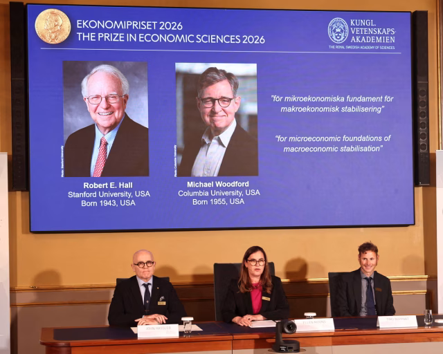 US Economists Hall and Woodford Win 2026 Nobel Prize